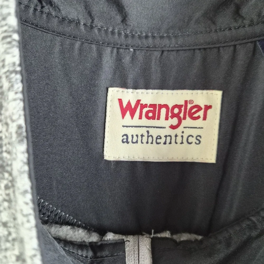 Wrangler Authentic Sweater Men XL Gray Heathered Knit 1/4 Zip Mock Neck Pullover
